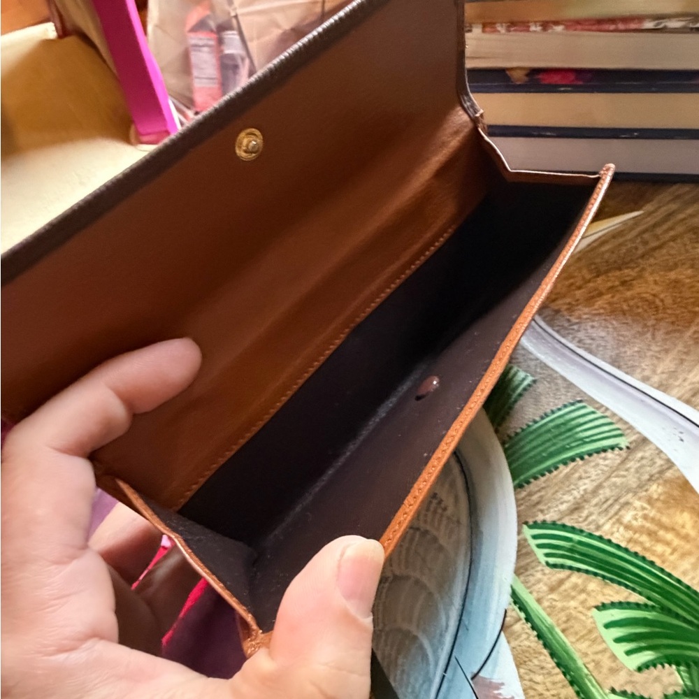 LOEWE Velazquez Embossed Leather Long Wallet Mini Wallet BEAUTIFUL! W/Chain - Picture 14 of 17